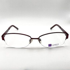 Gloria Vanderbilt 4049 Half Eyeglass Frames Spring 077 Red Burgundy 54-16-135